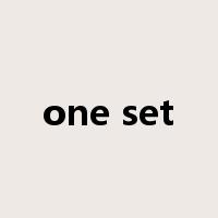 one set是什么意思