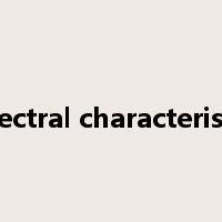 spectral characteristic是什么意思