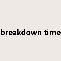 breakdown time是什么意思