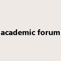 academic forum是什么意思