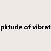 amplitude of vibration是什么意思