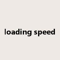 loading speed是什么意思