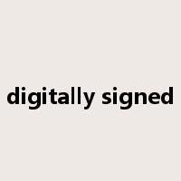 digitally signed是什么意思