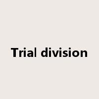 Trial division是什么意思