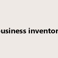 business inventory是什么意思