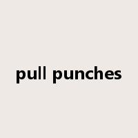 pull punches是什么意思