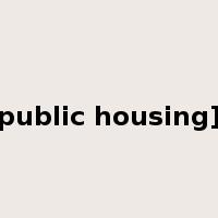 public housing]是什么意思