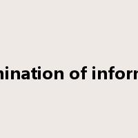 dissemination of information是什么意思