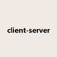 client-server是什么意思