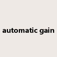 automatic gain是什么意思