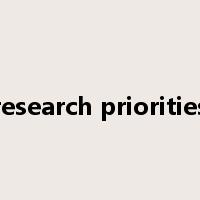 research priorities是什么意思