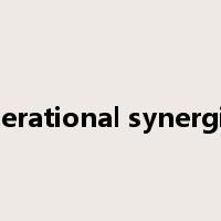 operational synergies是什么意思