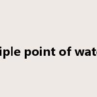 triple point of water是什么意思