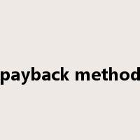 payback method是什么意思
