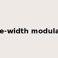 pulse-width modulation是什么意思