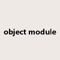 object module是什么意思