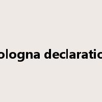 Bologna declaration是什么意思