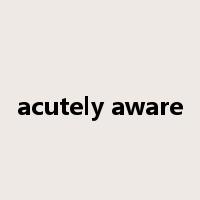 acutely aware是什么意思