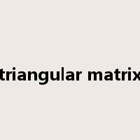 triangular matrix是什么意思