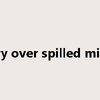 cry over spilled milk是什么意思