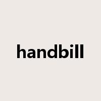 handbill是什么意思