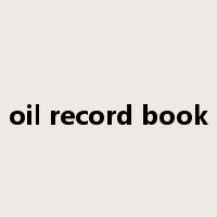 oil record book是什么意思