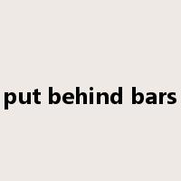 put behind bars是什么意思