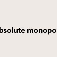 absolute monopoly是什么意思