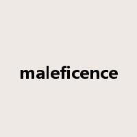 maleficence是什么意思
