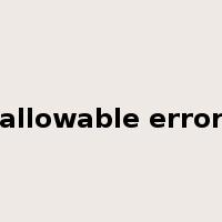 allowable error是什么意思