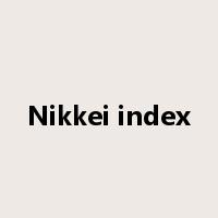 Nikkei index是什么意思