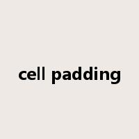 cell padding是什么意思