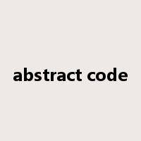 abstract code是什么意思