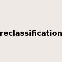 reclassification是什么意思
