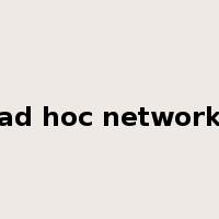 ad hoc network是什么意思