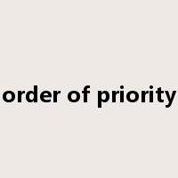 order of priority是什么意思