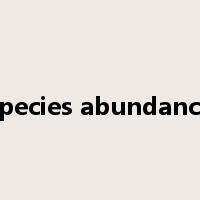 species abundance是什么意思