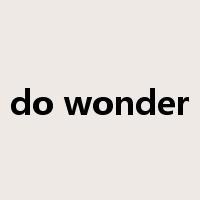 do wonder是什么意思