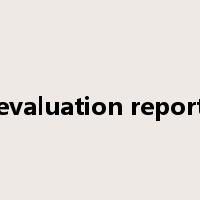evaluation report是什么意思