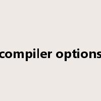 compiler options是什么意思