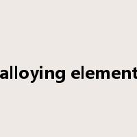 alloying element是什么意思