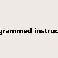 programmed instruction是什么意思