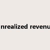 Unrealized revenue是什么意思