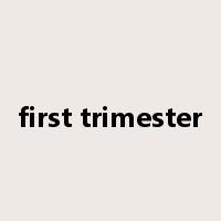 first trimester是什么意思