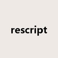 rescript是什么意思