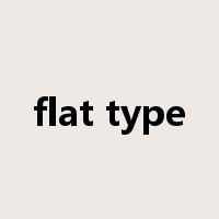 flat type是什么意思