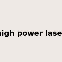 high power laser是什么意思