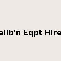 Test&Calib'n Eqpt Hire&Purch是什么意思