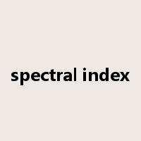 spectral index是什么意思