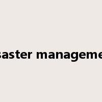 disaster management是什么意思